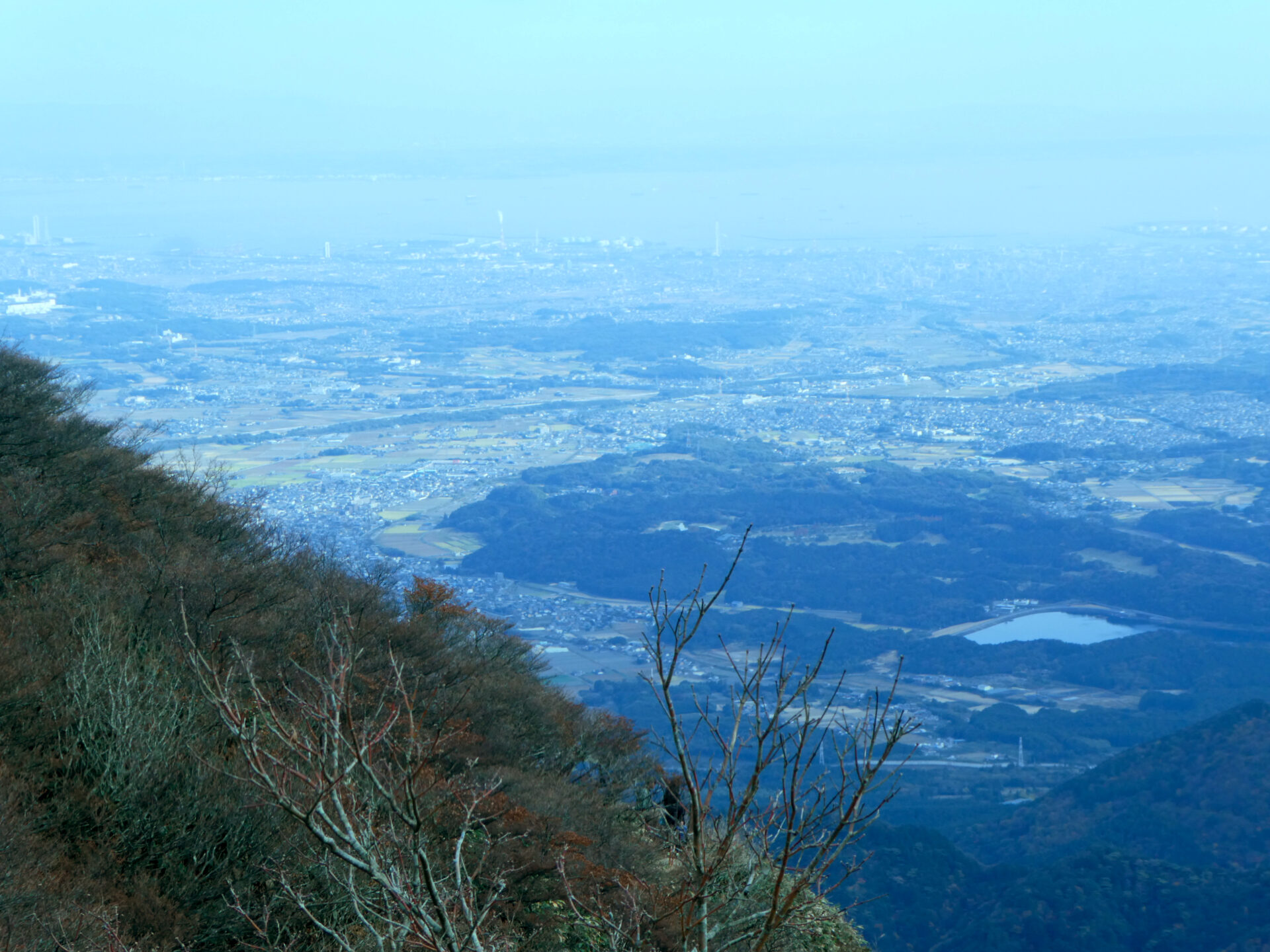 御在所岳ロープーウエイ駅からの風景